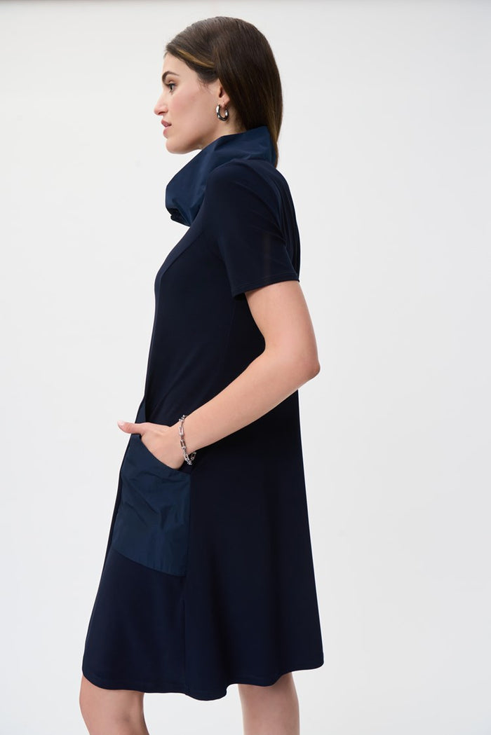 charisma A-Line Cowl Neck Dress Dress Black