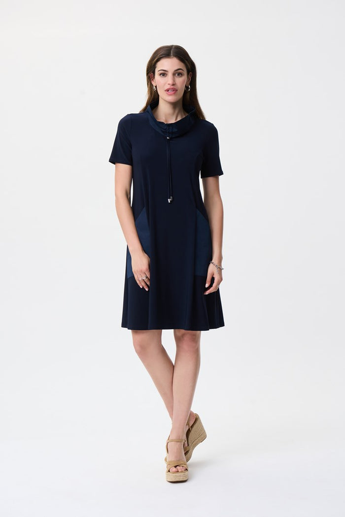 charisma A-Line Cowl Neck Dress Dress Black