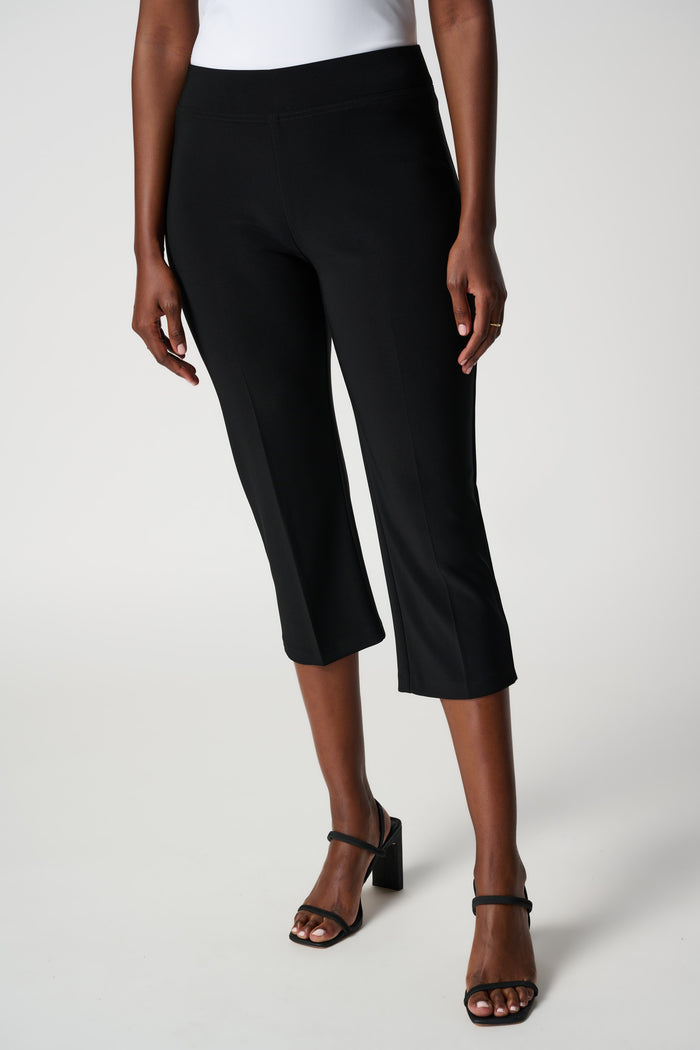 Charisma Ankle Slit Capri Bottom Black