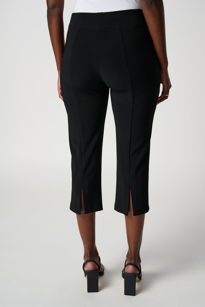 Charisma Ankle Slit Capri Bottom Black