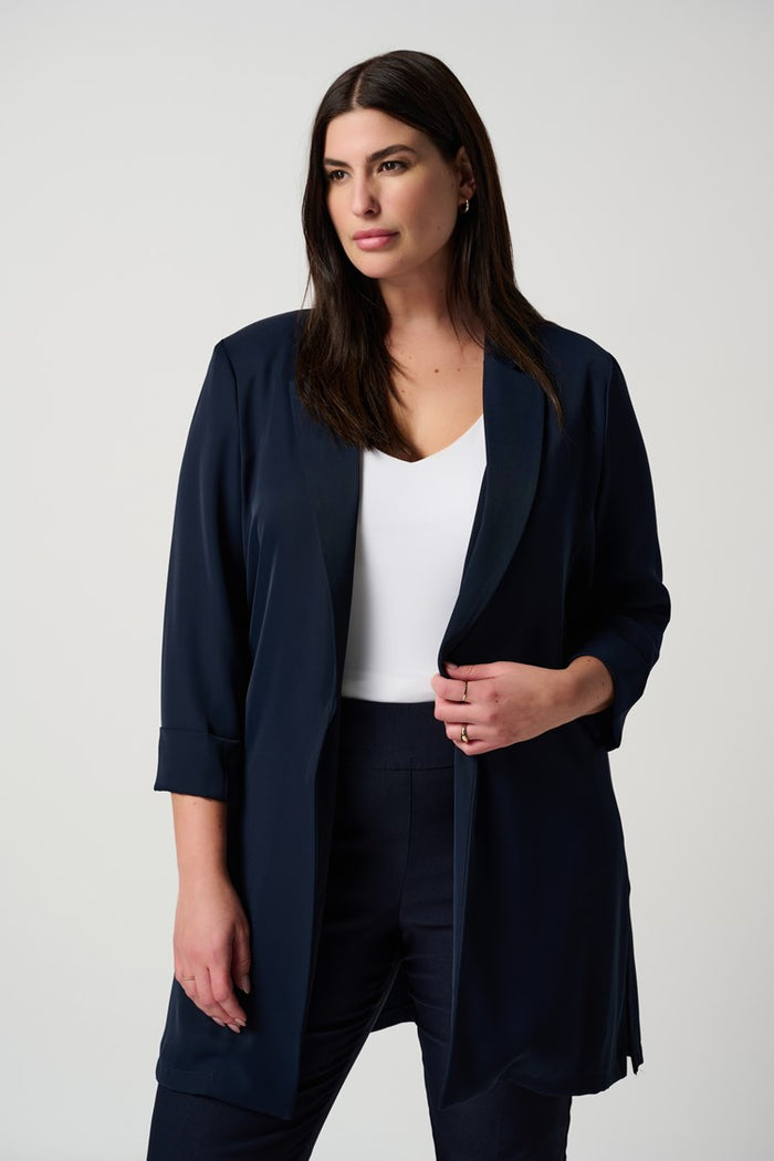 charisma Classic Long Blazer Jacket Navy