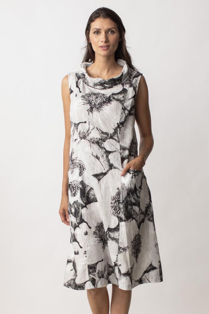 charisma Easy Cowl Dress Dress Black/White