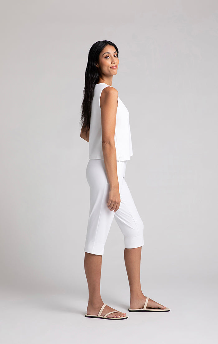 Charisma Flared Shell Sleeveless Black