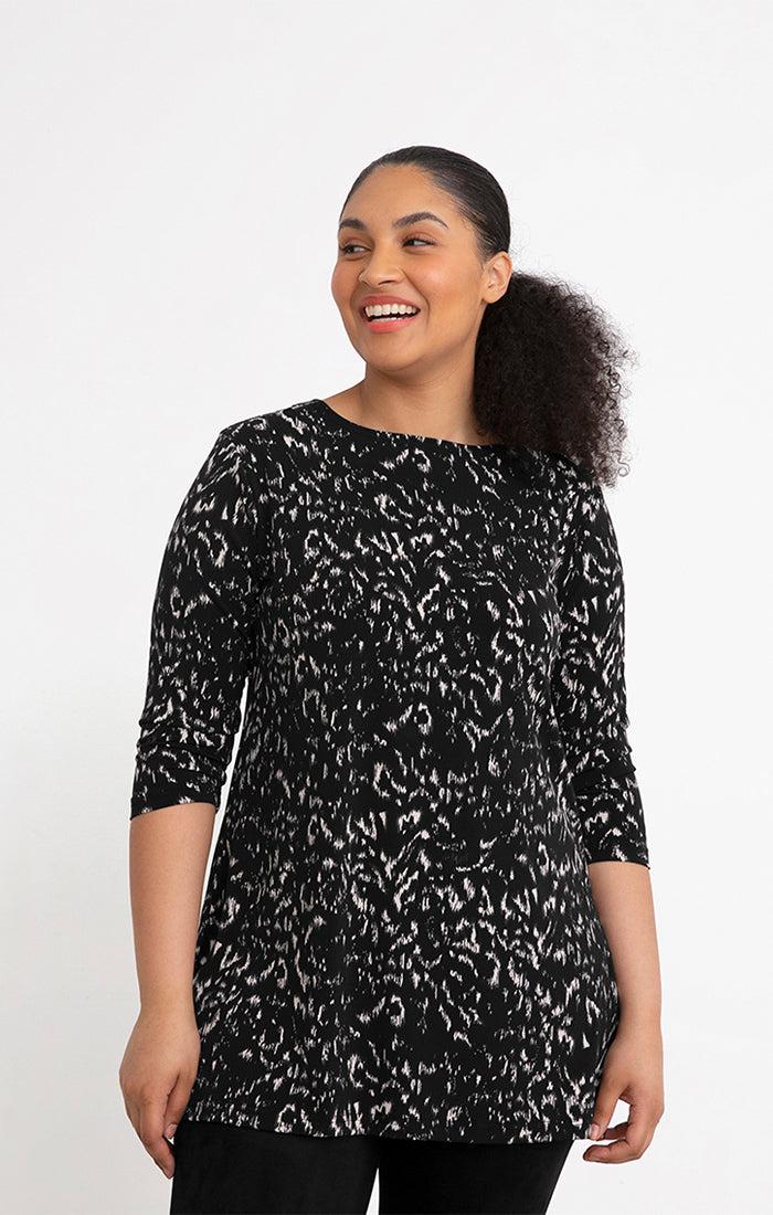 Charisma Nu Ideal Tunic Print Top Print Black