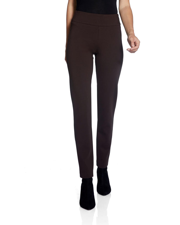 Charisma Ponte Slim Full Length Pant Bottom Black