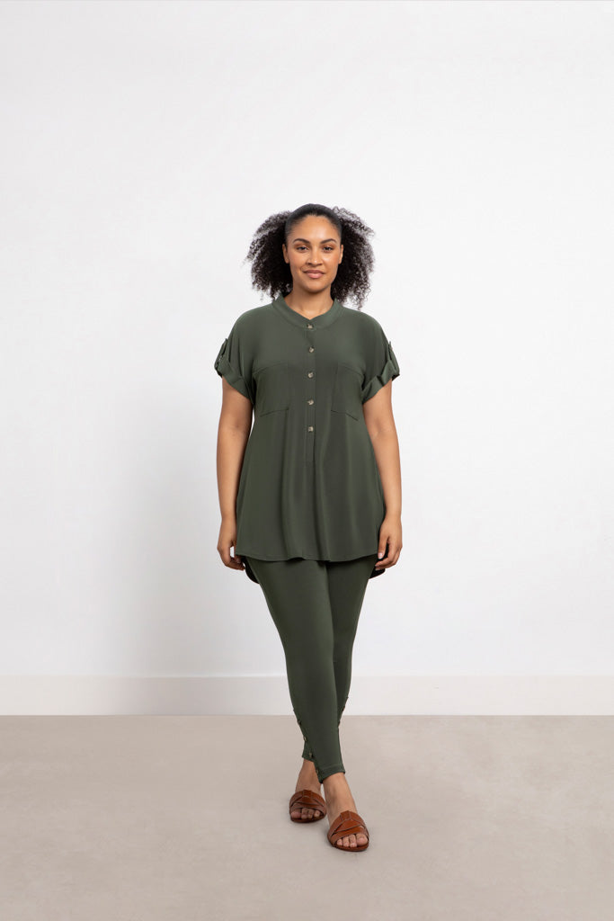 Charisma Quest Pocket Tunic Tunic Melange Olive