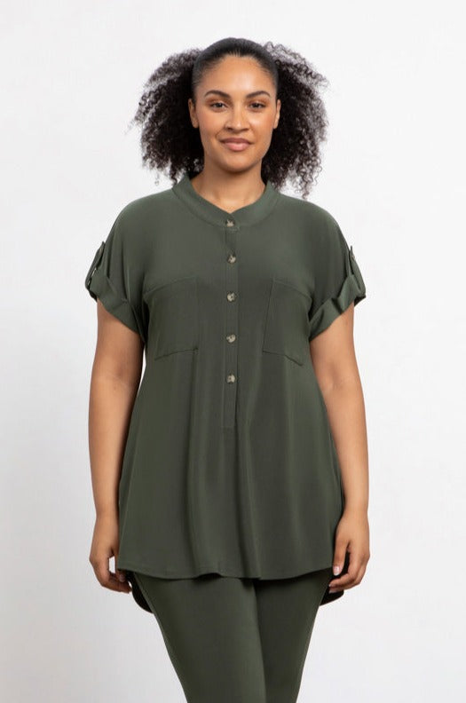 charisma Quest Pocket Tunic Tunic Melange Olive