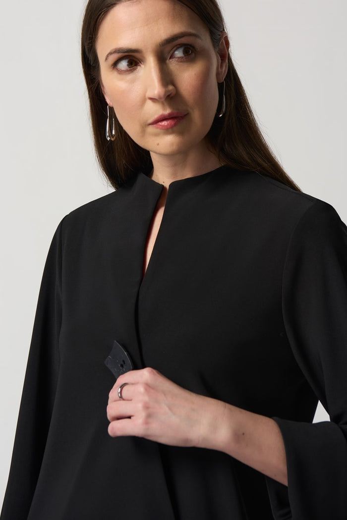 Charisma Scoop Neck Swing Jacket Jacket Black