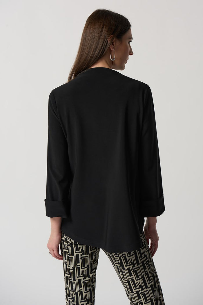 Charisma Scoop Neck Swing Jacket Jacket Black
