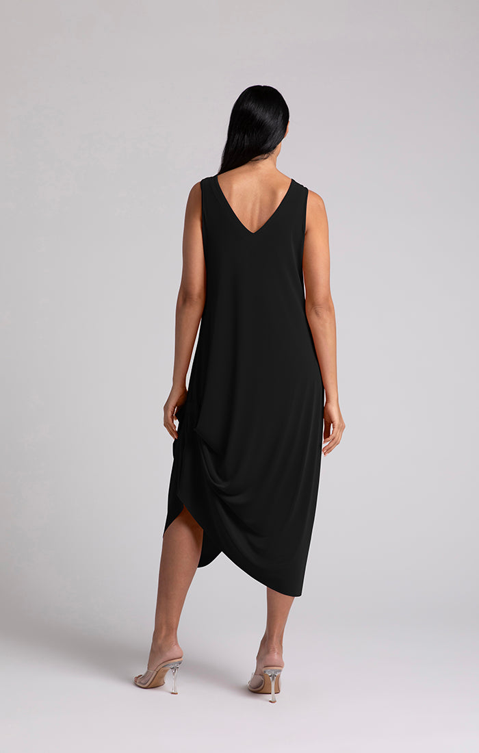 Charisma Sleeveless Drama Dress Dress Black