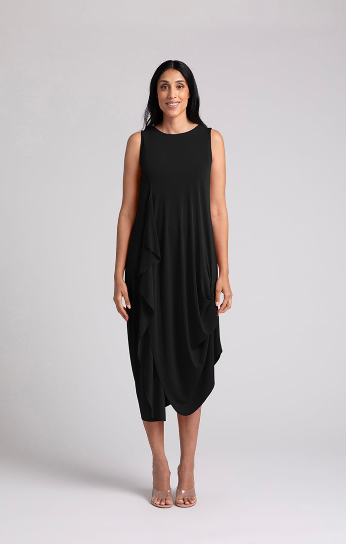 Charisma Sleeveless Drama Dress Dress Black