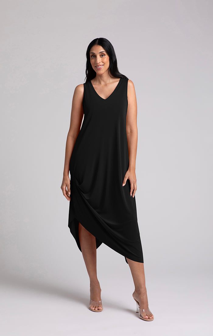Charisma Sleeveless Drama Dress Dress Black