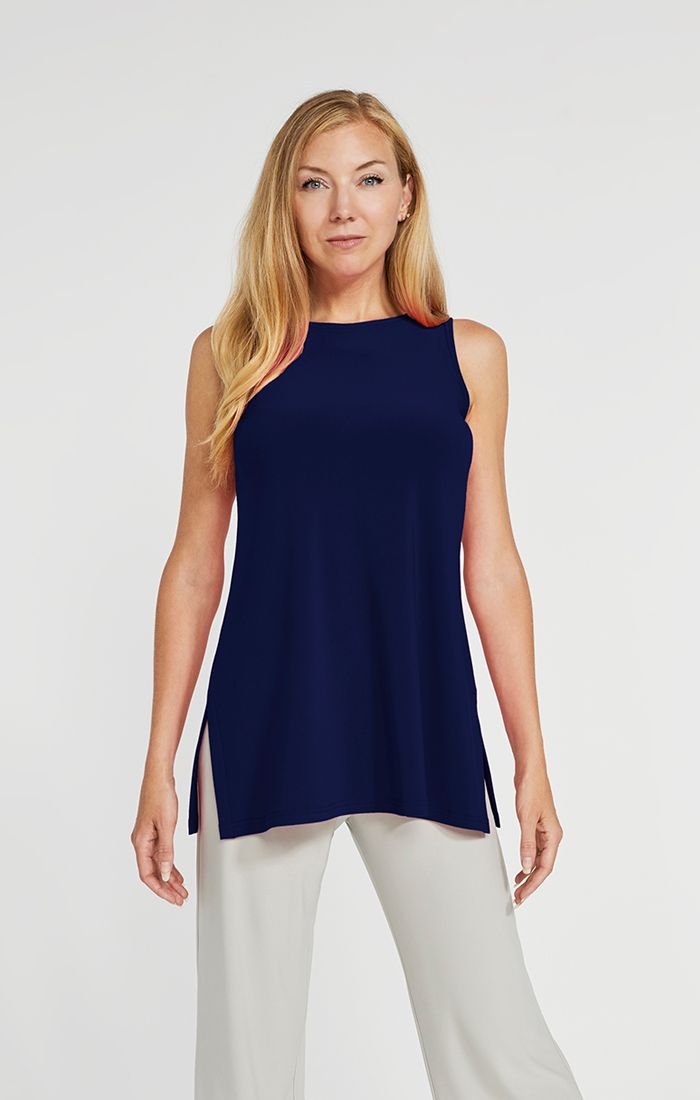 Charisma Sleeveless Nu Ideal Tunic Top Black