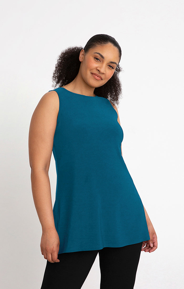 Charisma Sleeveless Nu Ideal Tunic Top Black
