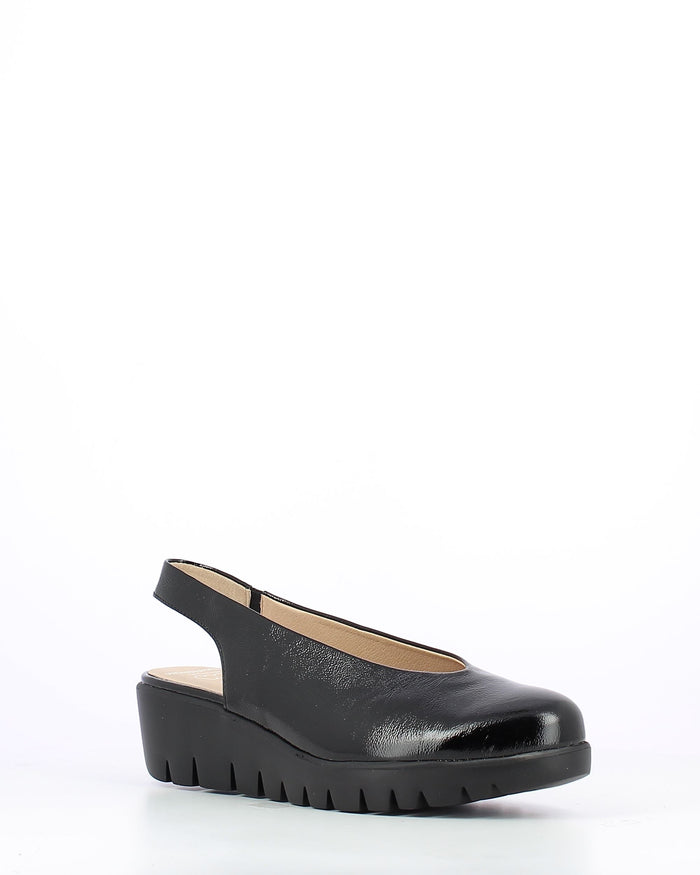 charisma Slingback Wedge Shoes Negro