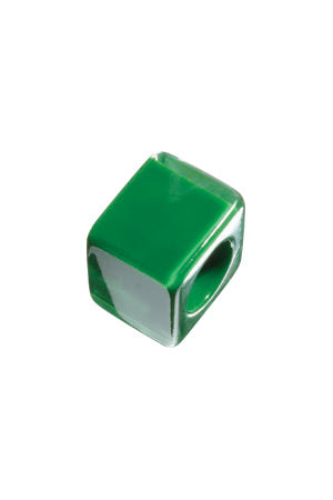 Charisma Solid Colour Beads Jewellery Square Green