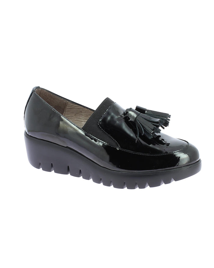 Charisma Tassel Wedge Shoes Black