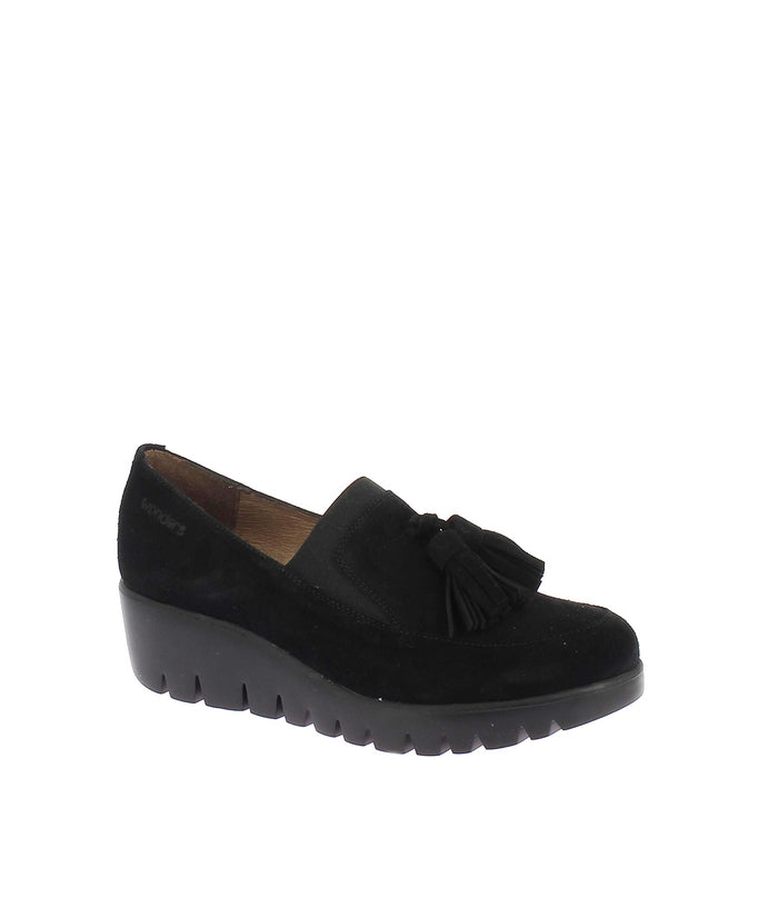 Charisma Tassel Wedge Shoes Black