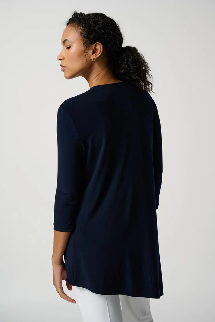 Charisma V-neck Draped Tunic Tunic Black