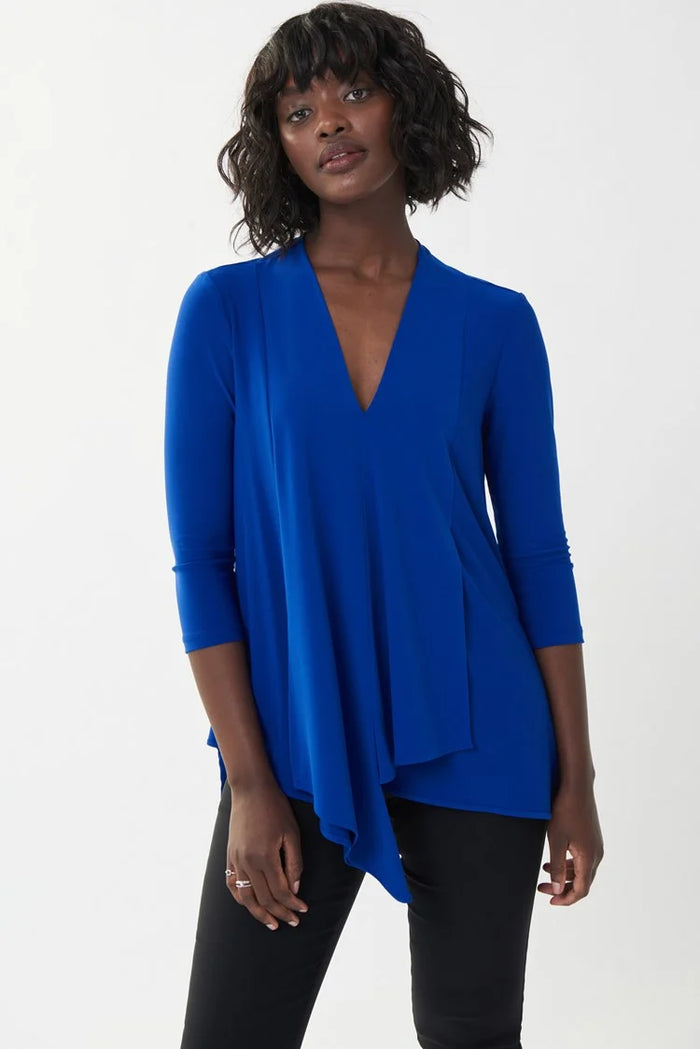 Charisma V-neck Draped Tunic Tunic Black