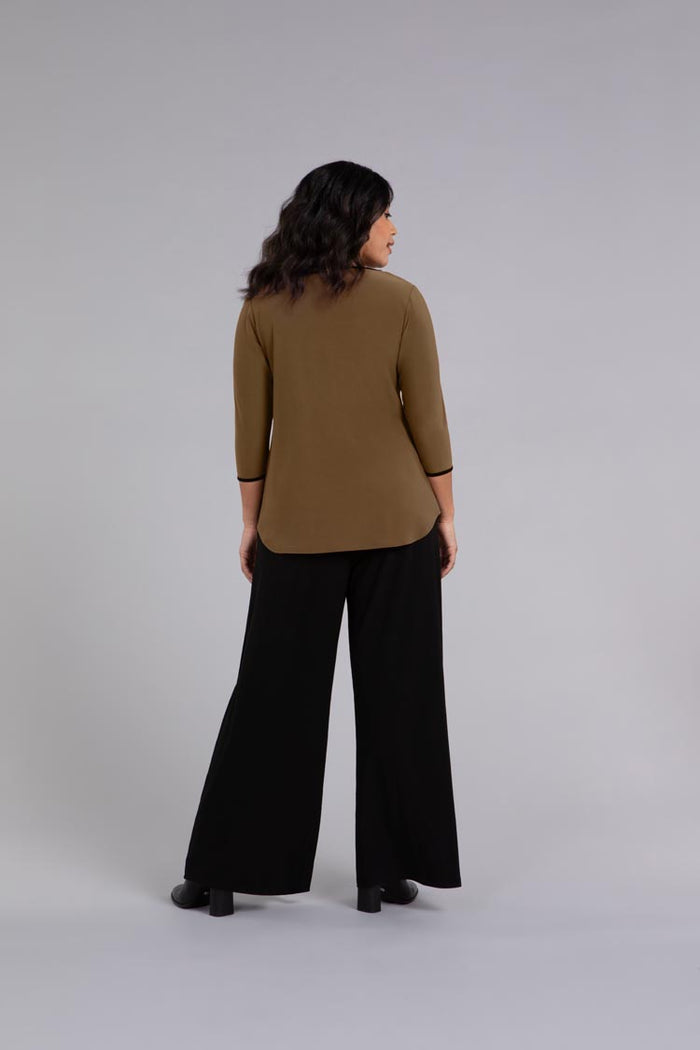 Charisma Tipped Go To Classic T Relax Top Tobacco/Black