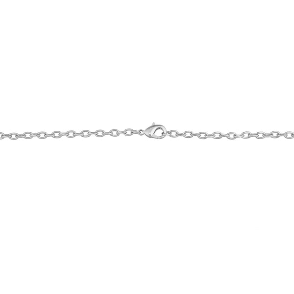 Charles Albert 30" Silver Tone 3 Mm Base Metal Cross Chain Base Metal Chain + Silver Plated Neckwires
