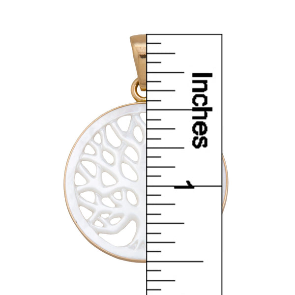 Charles Albert Alchemia 25mm Mother Of Pearl Tree Of Life Pendant Alchemia Pendants