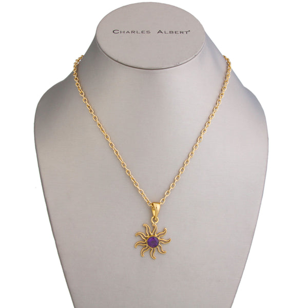 Charles Albert Alchemia Amethyst Sun Pendant Alchemia Pendants
