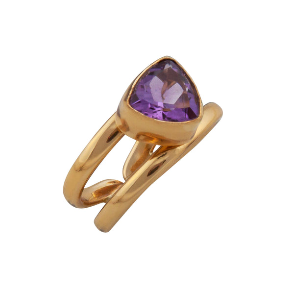 Charles Albert Alchemia Amethyst Trillion Adjustable Cuff Ring Alchemia Rings