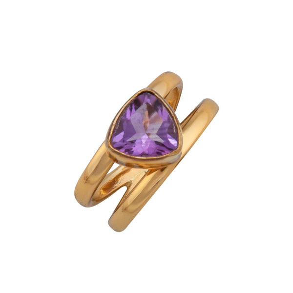 charles albert Alchemia Amethyst Trillion Adjustable Cuff Ring Alchemia Rings