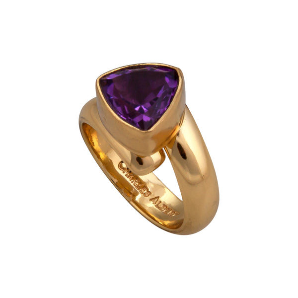 Charles Albert Alchemia Amethyst Trillion Adjustable Ring Alchemia Rings