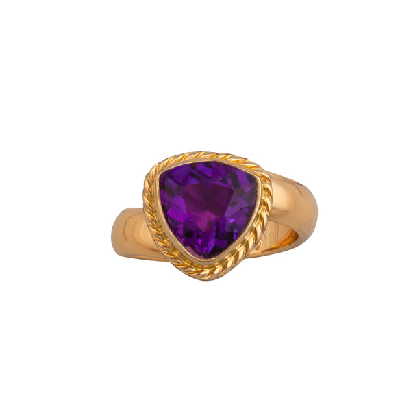 charles albert Alchemia Amethyst Trillion Rope Adjustable Ring Alchemia Rings