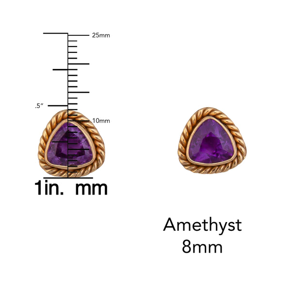 Charles Albert Alchemia Amethyst Trillion Rope Post Earrings Alchemia Earrings