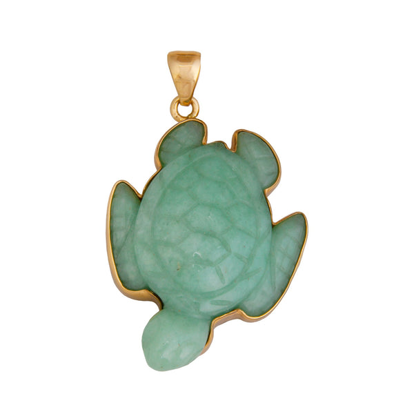 Charles Albert Alchemia Aventurine Sea Turtle Pendant Alchemia Pendants