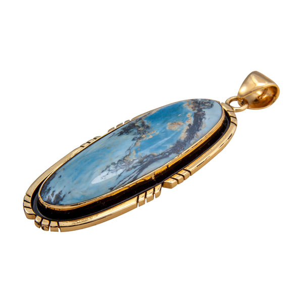 Charles Albert Alchemia Aztec Lapis Oval Pendant With Detailed Edge Alchemia Pendants