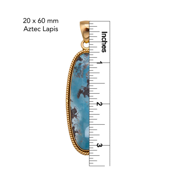 Charles Albert Alchemia Aztec Lapis Pendant With Rope Detail Alchemia Pendants