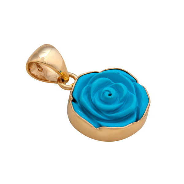Charles Albert Alchemia Baby Blue Resin Rose Pendant Alchemia Pendants