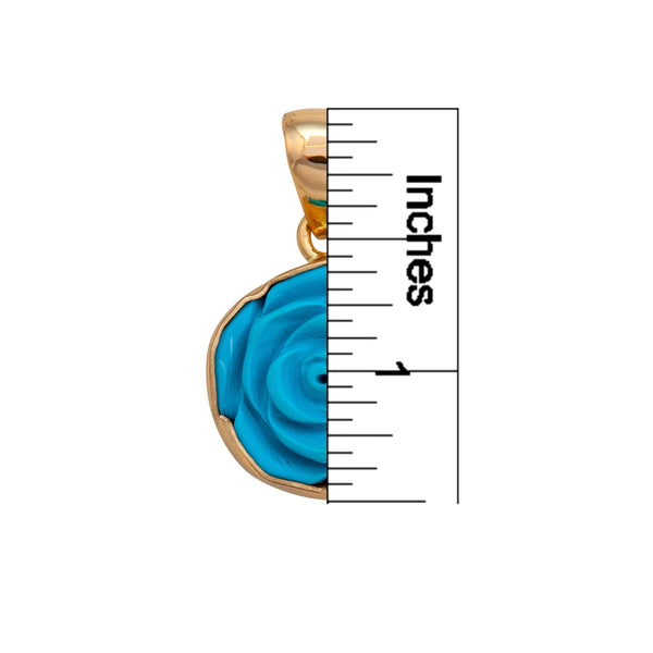 Charles Albert Alchemia Baby Blue Resin Rose Pendant Alchemia Pendants