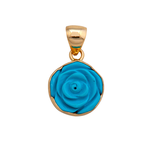 charles albert Alchemia Baby Blue Resin Rose Pendant Alchemia Pendants