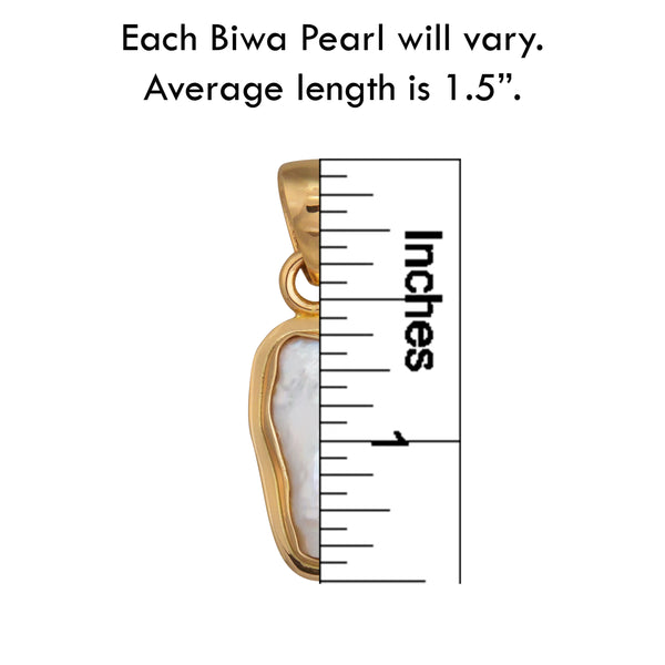 Charles Albert Alchemia Biwa Pearl Pendant With Detailed Edge Alchemia Pendants