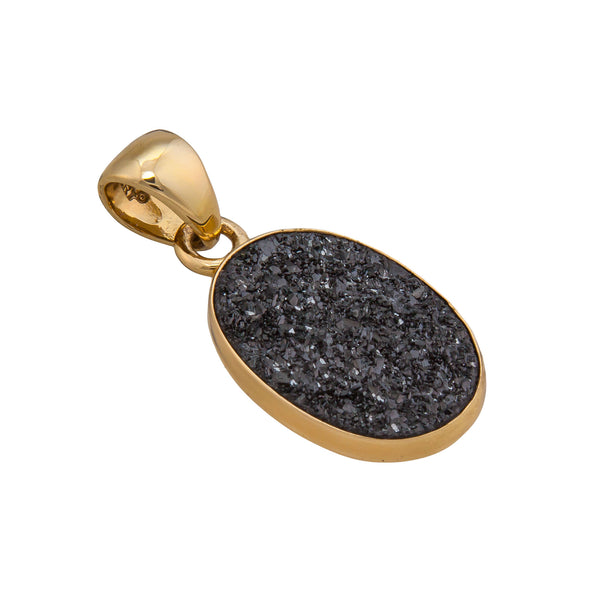 Charles Albert Alchemia Black Druzy Oval Pendant Alchemia Pendants