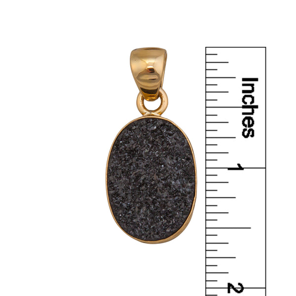 Charles Albert Alchemia Black Druzy Oval Pendant Alchemia Pendants
