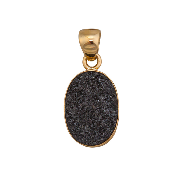 charles albert Alchemia Black Druzy Oval Pendant Alchemia Pendants