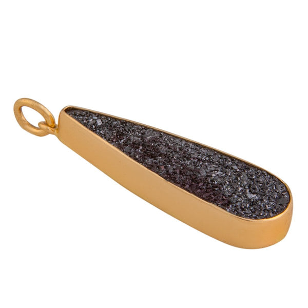 Charles Albert Alchemia Black Druzy Teardrop Pendant Alchemia Pendants
