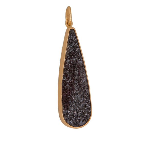 charles albert Alchemia Black Druzy Teardrop Pendant Alchemia Pendants