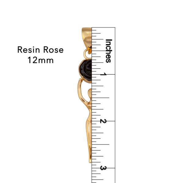 Charles Albert Alchemia Black Resin Rose Goddess Pendant Alchemia Pendants