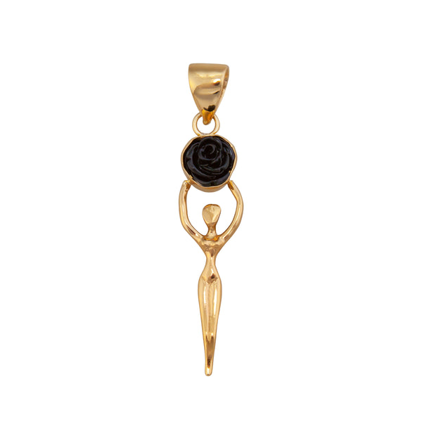charles albert Alchemia Black Resin Rose Goddess Pendant Alchemia Pendants