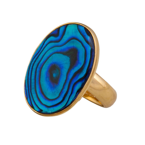 charles albert Alchemia Blue Abalone Adjustable Ring Alchemia Rings
