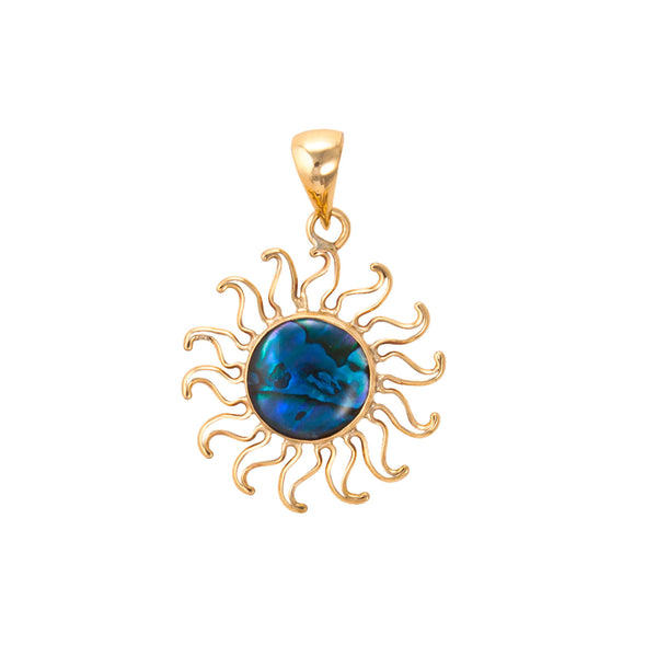 charles albert Alchemia Blue Abalone Sun Pendant Alchemia Pendants