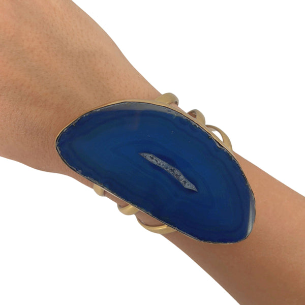 Charles Albert Alchemia Blue Agate Slice Multi-Band Cuff 45% Off - Discontinued Items